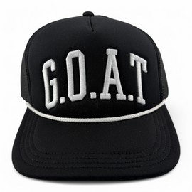 Oridnary Crowns G.O.A.T Greatest of All Time Mesh Back Adjustable Snapback Foam Trucker Hat Cap