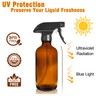 LANBEAUTIFY 8oz Amber Glass Spray Bottles - 2 Pack Empty