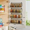 X-cosrack 4 Pack Spice Rack Wall Mount, Upgraded Connectable Seasoning