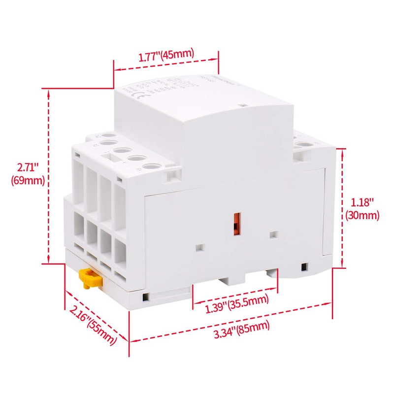 Heschen Household AC Contactor, HS1-63, Ie 63A, 4 Pole 2NO