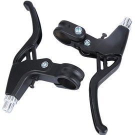 1 Pair Bicycle Brake Levers Handbrakes Universal Aluminium Mountain Bike Brake Clutch Lever Brake Handle for MTB Mountain Bike Road Bike 22mm Diameter (Black)