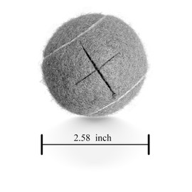 HiBallBall 4 Pack Precut Tennis Balls for Walkers, Heavy Duty Long Lasting Felt Pads for Furniture Legs and Floor Protection (Gray)