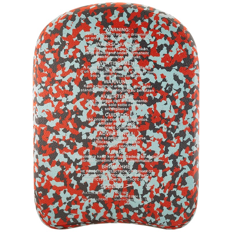 Speedo Unisex EVA Kickboard, Lava Red/Chill Blue/Grey