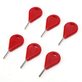 Pack of 6 Surfboard Fin Key, Metal Hex Key Surf Fin Key Spare Replacement Surfing Boar Accessory(red)