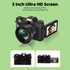 Dpofirs 6K Digital Camera for Photography, Vintage 75MP Vlogging Camera