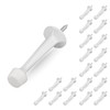 HOMOTEK 20 Pack Heavy Duty Solid Rigid Door Stop with