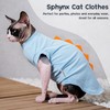 QBLEEV Sphynx Cat Clothes, Dinosaur Design Cat Shirts for Cats