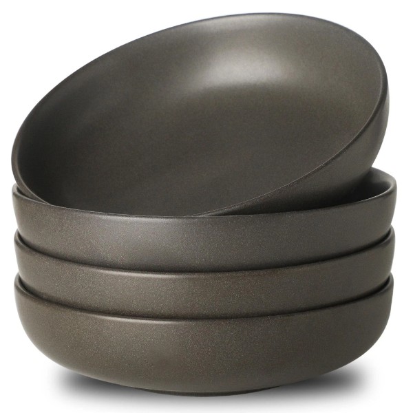 Tikooere Stoneware Pasta Bowls, 34 oz Large Salad Bowl Set