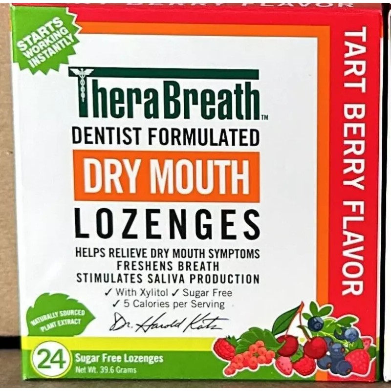 TheraBreath 2 TheraBreath Dry Mouth Lozenges, Tart Berry 24 Count