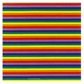 Hav-A-Hank Freedom Rainbow Bandanna, Made in USA, 22x22