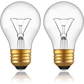 A15 E26 40W Appliance Oven Light Bulb 120V 2700K Warm White Dimmable, 300°C High Temp, Clear Appliance Replacement Bulbs for Oven Refrigerator Over Stove Microwave, 360LM, 2 Pack