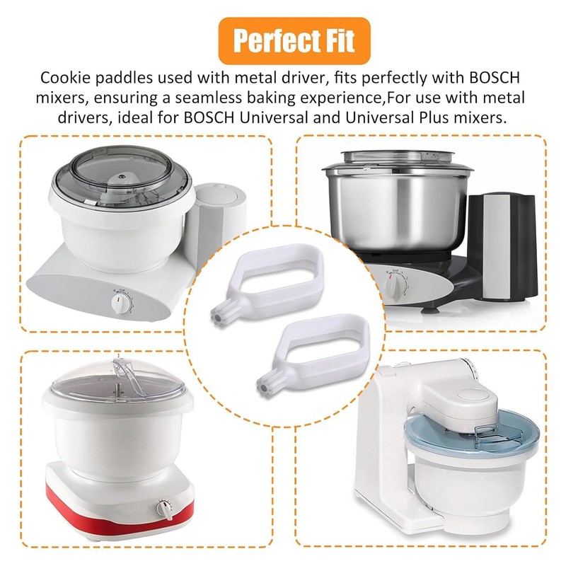 2 Pack Cookie Paddles Fit for BO-SCH Mixers,Cookie Dough Paddles