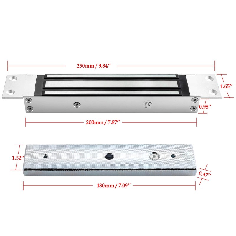 Recessed Magnetic Lock for Access Control, 280KG 600lbs Holding Force