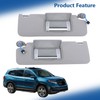 Silscvtt Driver and Passenger Side Sun Visor Gray with Mirror