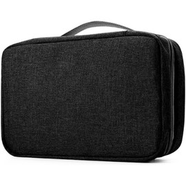 H.May Hanging Travel Toiletry Bag,Waterproof Folding Cosmetic Bag,Portable Multifunctional Cosmetic Organiser for Men and Women (Black)