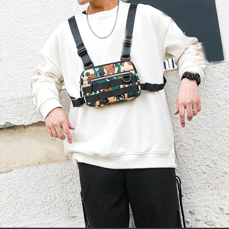 Sports Vest Chest Bag Lightweight Breathable Adjustable Strap Running Vest