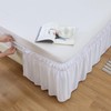 MEILA Wrap Around Bed Skirt Three Fabric Sides Elastic Dust