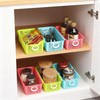 Buyitt Colorful Plastic Storage Baskets with Handle, Small Desktop Storage
