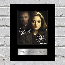 Jodie Foster and Anthony Hopkins Signed Mounted Photo Display The Silence of The Lambs