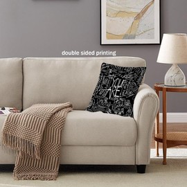 Likjad Encouragement gifts,inspirational Quotes Throw pillows cover 18x18.You are Brave,You are Smart Throw pillows covers,encouragement gifts for women kid girls，mental health gifts (black)