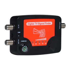 TV Signal Meter, Weytoll TV Signal Finder, LED Display, Portable TV Aerial, Signal Strength Finder, Signal Finder Meter with Compass Alarm Buzzer