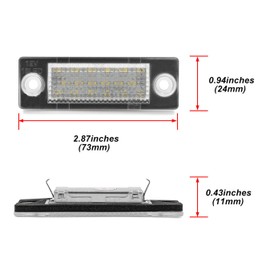 NP 2pcs LED License Plate Light for V-W P-assat B5.5 Caddy MK3 G-olf T-ransporter T5 T6 T-ouran J-etta Syncro
