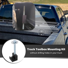 AFEISOL Truck Tool Box Mounting Kit for Pickup Truck Bed Toolbox Mount Tie Downs, Upgraded Aluminum Mounting Clamps J Hook Crossover Universal Fit Comes with Fastening Nuts (4 PCS, Balck)