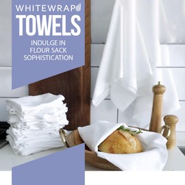 Flour Sack Kitchen Towels | Christmas DIY Towel | Cotton Blank Towel | Tea Towel Crafting Embroidery | Thick Absorbent Quick Dry | Baking Bread Proofing Linen Cover, Natural 28"x28" - Pack of 50