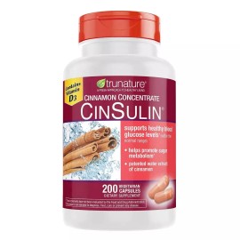 TruNature 4PK Trunature Advanced Strength CINSULIN Cinnamon Healthy Blood Glucose (200 CT)