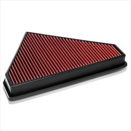 Red Reusable Washable High Flow Drop-in Air Filter Panel Compatible with 14-20 Jaguar F-Type 2.0L 3.0L 5.0L