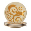 Rachael Ray Dinnerware Scroll Salad Plate Set, 4-Piece, Almond Cream