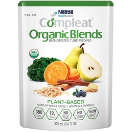 Compleat Organic Blends, Plant Based, Blenderized Tube Feeding - Blend of Whole Foods/Vitamins & Minerals - 10.1 FL OZ (Pack of 6)