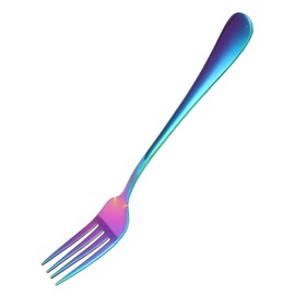 AMONIDA Forks, Electroplating Dinner Forks Western Style Cutlery Tableware Flatware for Family Dinners for Birthdays(Rainbow colors)