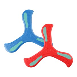 Tabanzhe Boomerang 2PCS Returning Boomerang for Kids Easy-To-Throw Boomerangs Sports Game Set for Adults Outdoor Flying Saucer Picnics Parks Beach Playing(Red+Blue)