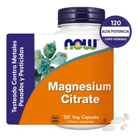 Citrato De Magnesio 400mg | Alta Absorción | 120 Cap Veganas
