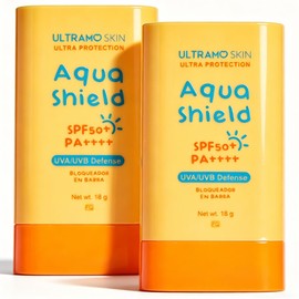 Ultramo Protector Solar Barra Bloqueador Spf50 Stick Acabado Invisible Rostro Cuerpo 18g Naranja 2pzs