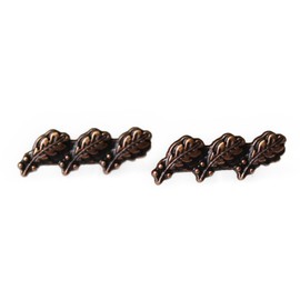 3 Bronze Oak Leaf Clusters (unmounted) Bronze Ribbon Device For military medals and ribbons Sold as a Pair