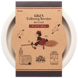 Skater P5P-A Plates, Set of 4, Plastic, 8.3 inches (21 cm), Kiki's Delivery Service, 23, Studio Ghibli, Made in Japan