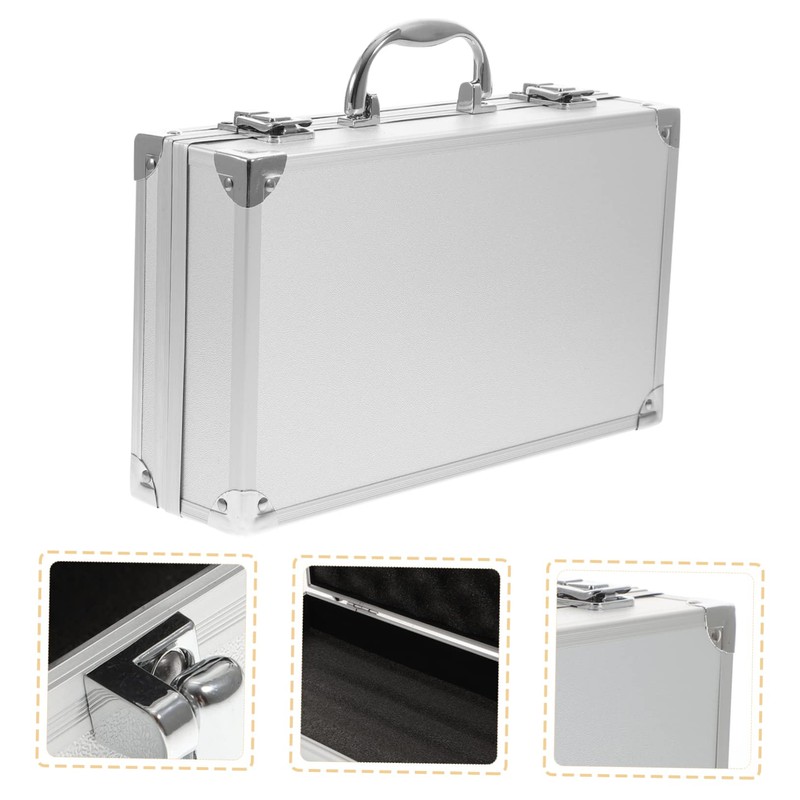 WOONEKY Aluminum Alloy Toolbox for Carrying Tools Accessories Jewelry Capacity