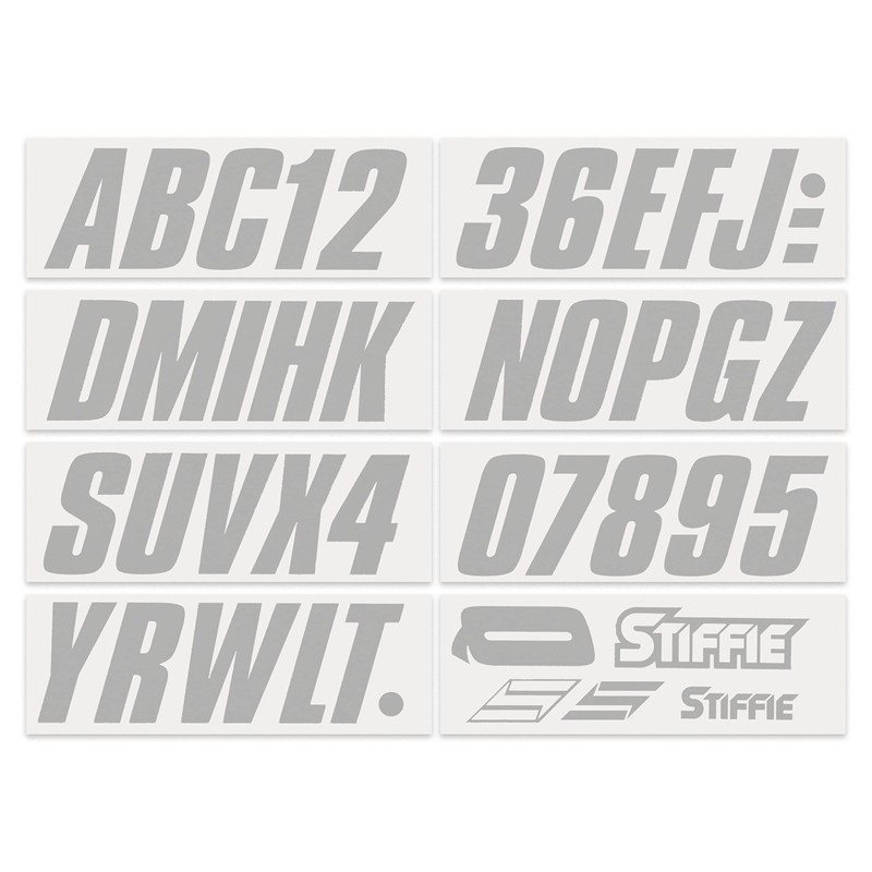 STIFFIE Shift Silver 3" Boat & PWC Registration Decals •
