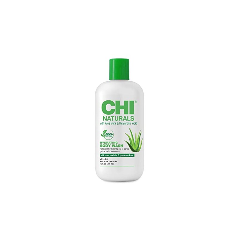 CHI Naturals With Aloe Vera Hydrating Body Wash, Gently Cleanses,