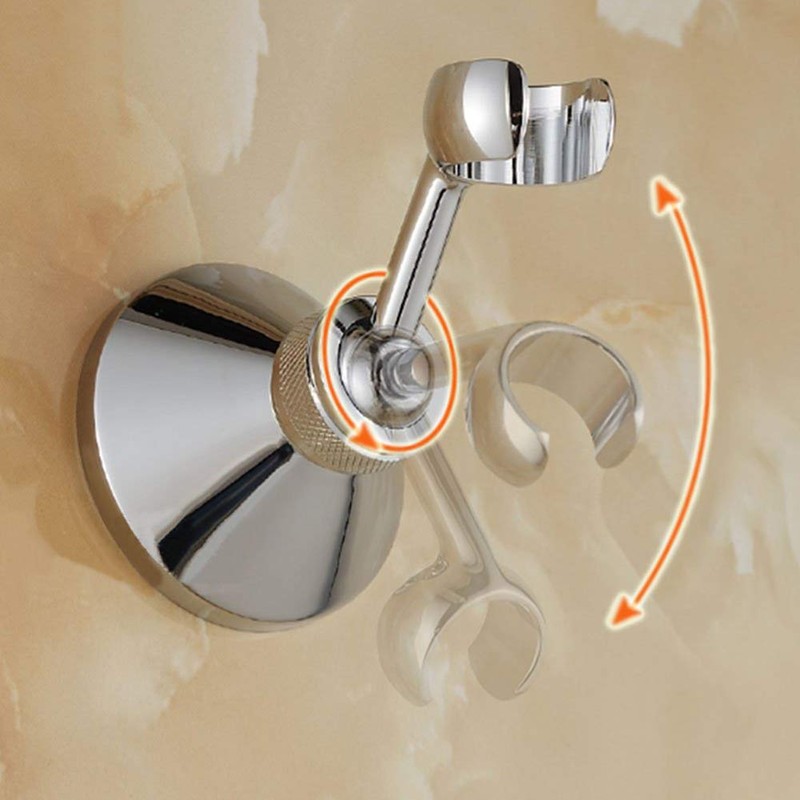 Handheld Shower Head Holder Omni Directional Copper 360 Degree Adjustable