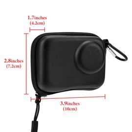 Geekria Portable Carrying Case for Action 5 Pro, Travel Storage Case Compatible with DJI Osmo Action 5 Pro, 4, 3, Water-Resistance Mini Protective Hard, Camera Accessories (Black)