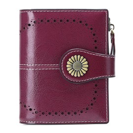 SENDEFN Bifold Purse Card Holder Wallet Genuine Leather RFID Blocking Wallet for Women with 16 Card Slots