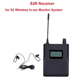 Bewinner para Receptor ANLEON S2R 863‑865Mhz, Pantalla LCD Sonido HiFi Receptor de Monitor de Auriculares Portátil para de Monitoreo Interno Inalámbrico ANLEON S2