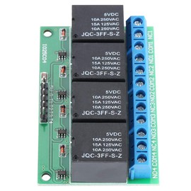 YUMILI Relay Latch, 4 Channel 5 V Flip Flop Latch Relay Bistable Self-Locking Low Pulse Trigger Module for Automotive Electronics Motor LED Smart Home Emergency Lighting Mcu Development Board