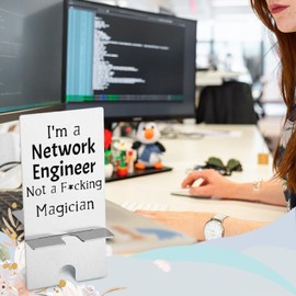 akeke Network Engineer Cell Phone Stands, Funny Network Engineer Gifts, Network Engineer Phone Holder, Rude, Fun, Stainless Steel Phone Stand GPP36