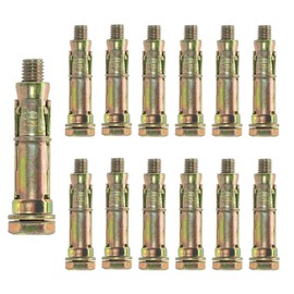 12pcs Heavy Duty Anchor Bolts, M10*70mm Expansion Bolts Concrete Screws, Wall Fixings Plugs, Wall Anchors for Brick Masonry, Drywall
