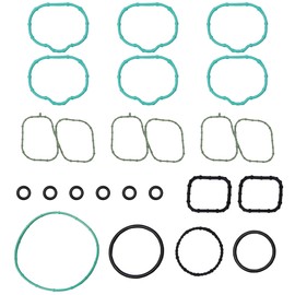 Wollvon Lower and Upper Intake Manifold Gasket Set MS 97118 AMS11821 Compatible with Ford Edge Flex Fusion Taurus X 3.5L, Lincoln MKS MKT 3.7L MKX MKZ 3.5L, Mazda 6 CX-9 CX-9 Mercury Sable 3.5L