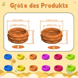 Pack of 12 Fidget Toys, Anti-Stress Toy, Sensory Fidget Ring Set for Autism, Soothing Stress Anxiety, Autism Toy for Stress Relief, Fun and Soothing